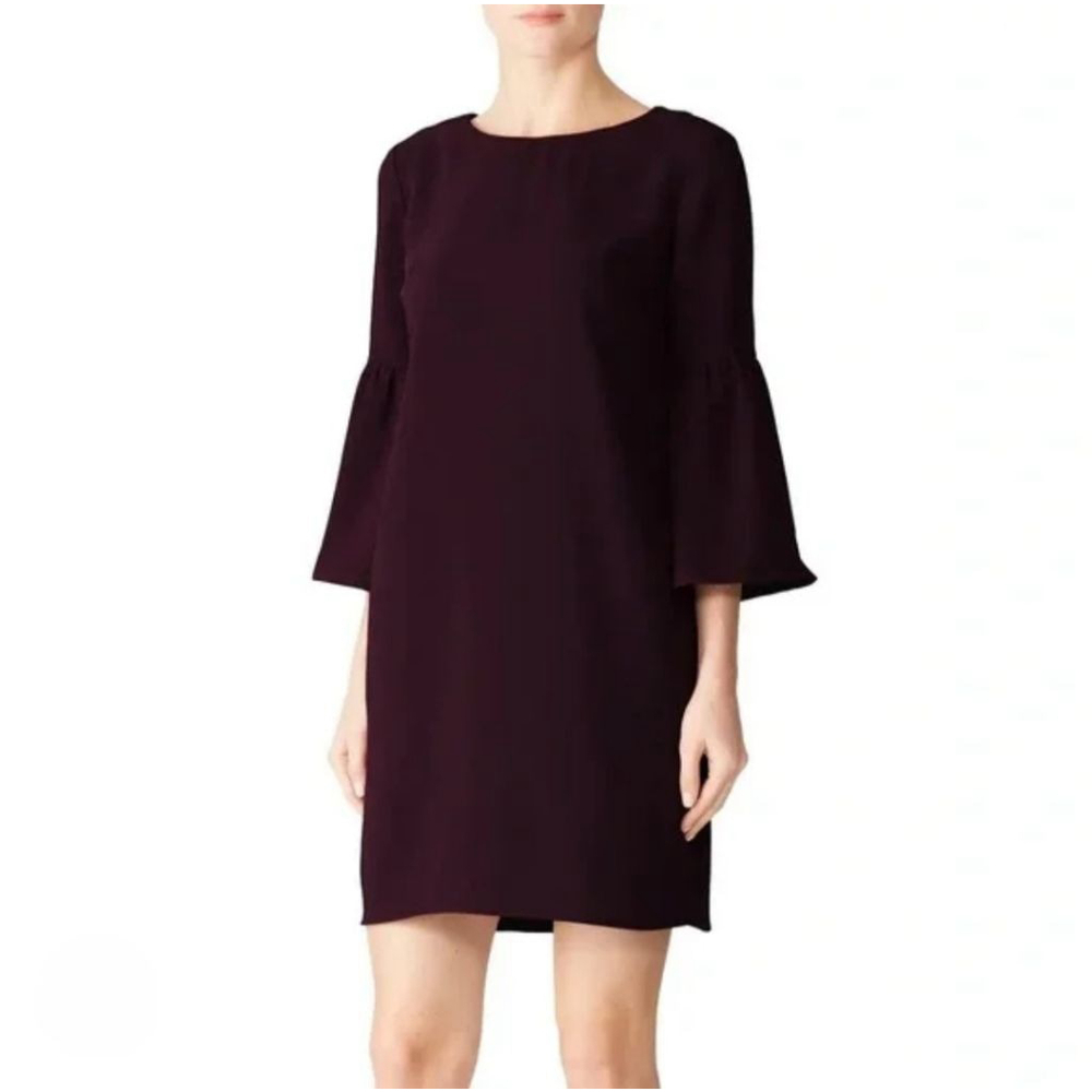 AMANDA UPRICHARD Shift‎ Dress M Black Bell Sleeve